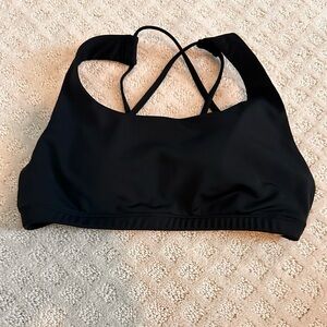 Black Women's Sports Top - Strappy Back